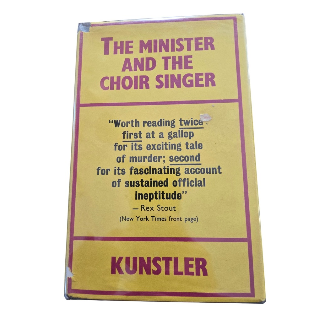 1964 First UK Edition The Minister and the Choir Singer True Crime Hardcover